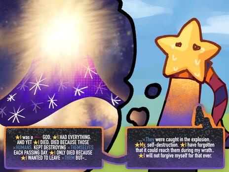 a shooting star's story. a shooting star's story.